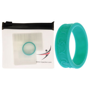 Silicone Wedding Flower Ring - Turquoise by ROQ for Women - 9 mm Ring